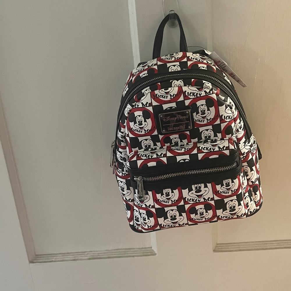 Loungefly Red and Black Mickey Mouse Backpack